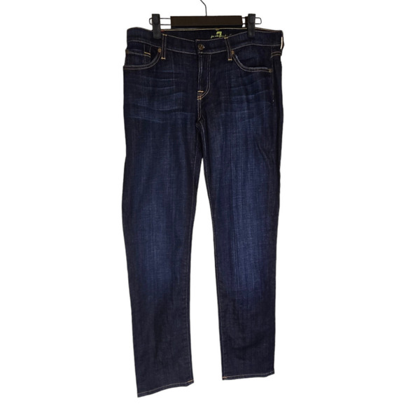 7 For All Mankind The Slim Cigarette Jean size 30 dark wash - Picture 1 of 7